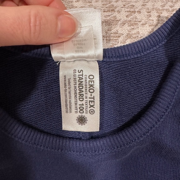 Hanna Andersson French Terry Overalls Navy Blue 3T LIKE NEW - Picture 7 of 9